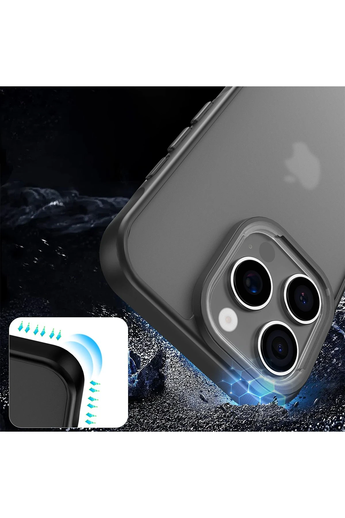 Newface iPhone 16 Pro Max Kılıf Elegant Kapak - Siyah