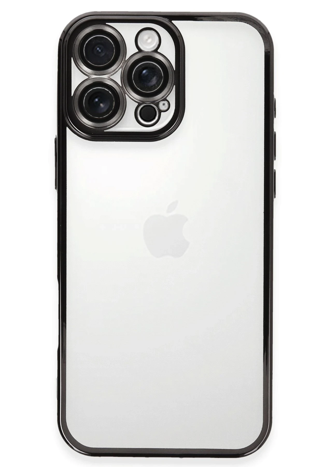 Newface iPhone 16 Pro Kılıf Razer Lensli Silikon - Siyah