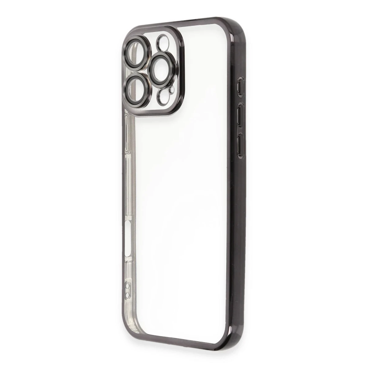 Newface Apple iPhone 16 Pro Kılıf Razer Lensli Silikon - Siyah — görsel 4