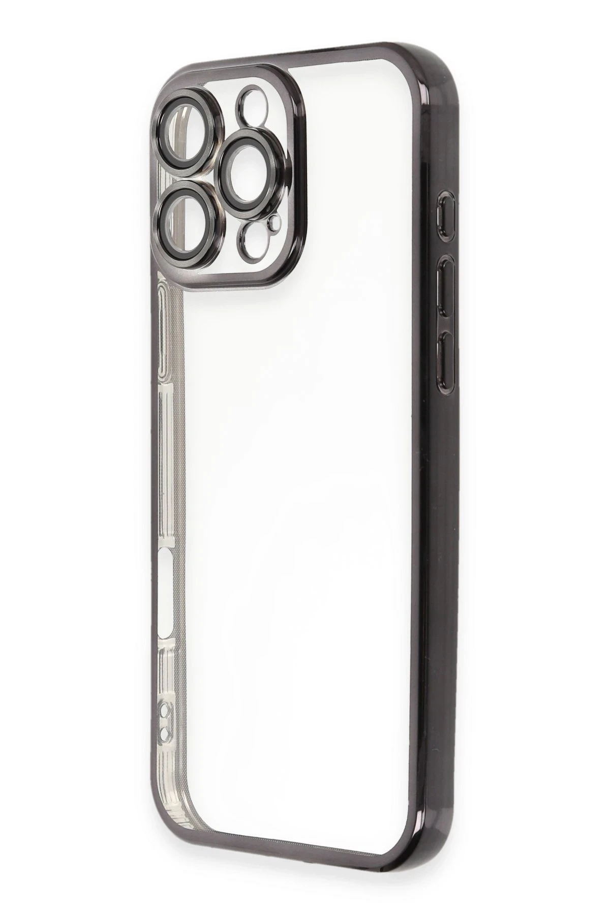 Newface iPhone 16 Pro Max Kılıf Razer Lensli Silikon - Siyah