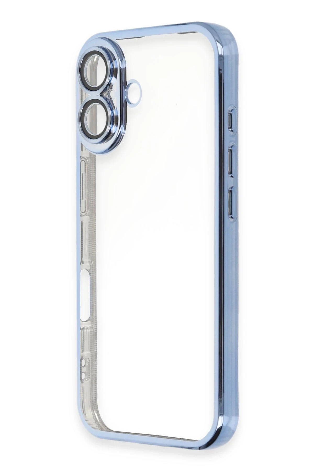 Newface iPhone 16 Plus Kılıf Razer Lensli Silikon - Açık Mavi