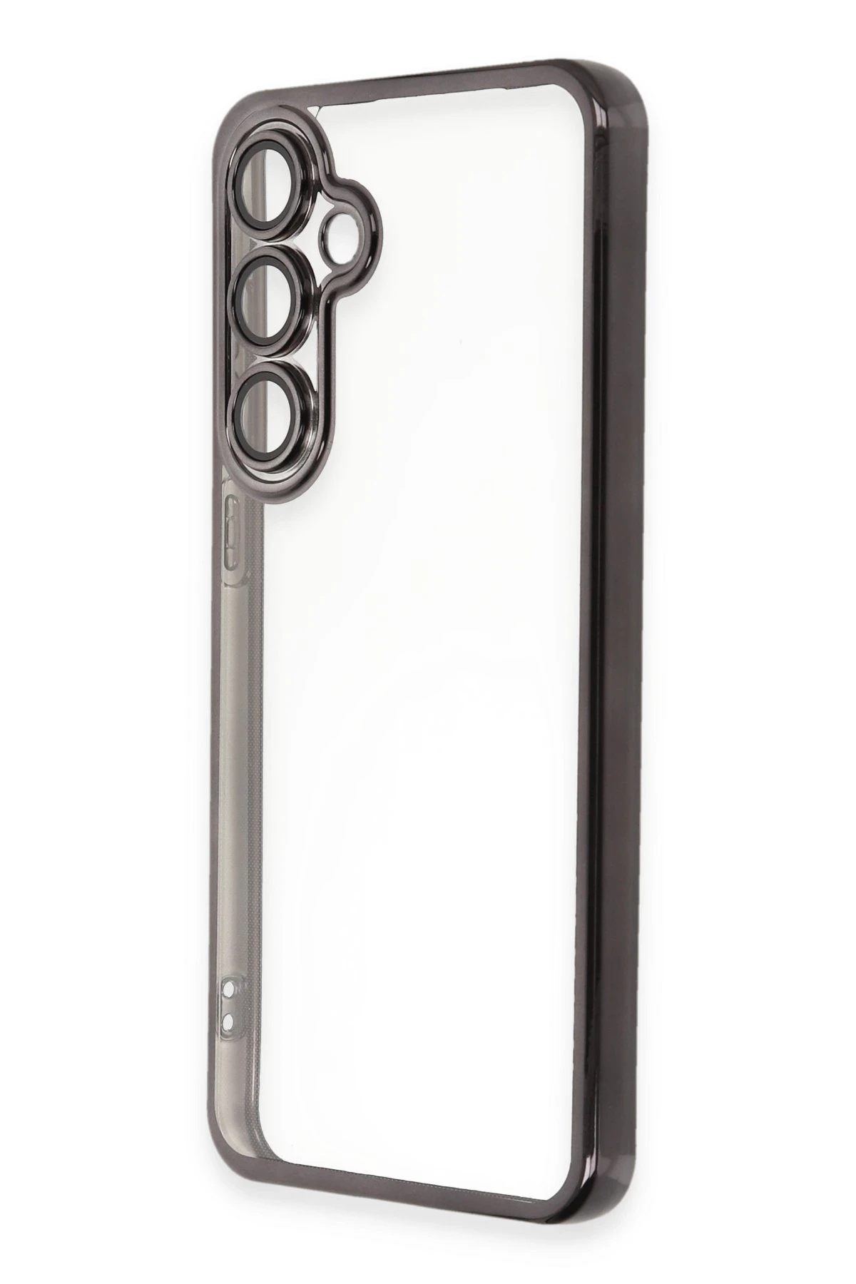 Newface Samsung Galaxy S24 FE Kılıf Razer Lensli Silikon - Siyah