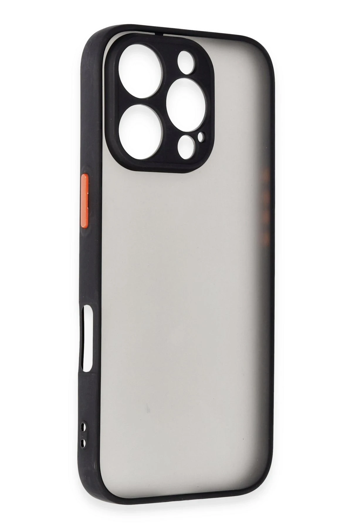 Newface iPhone 16 Pro Max Kılıf Montreal Silikon Kapak - Siyah
