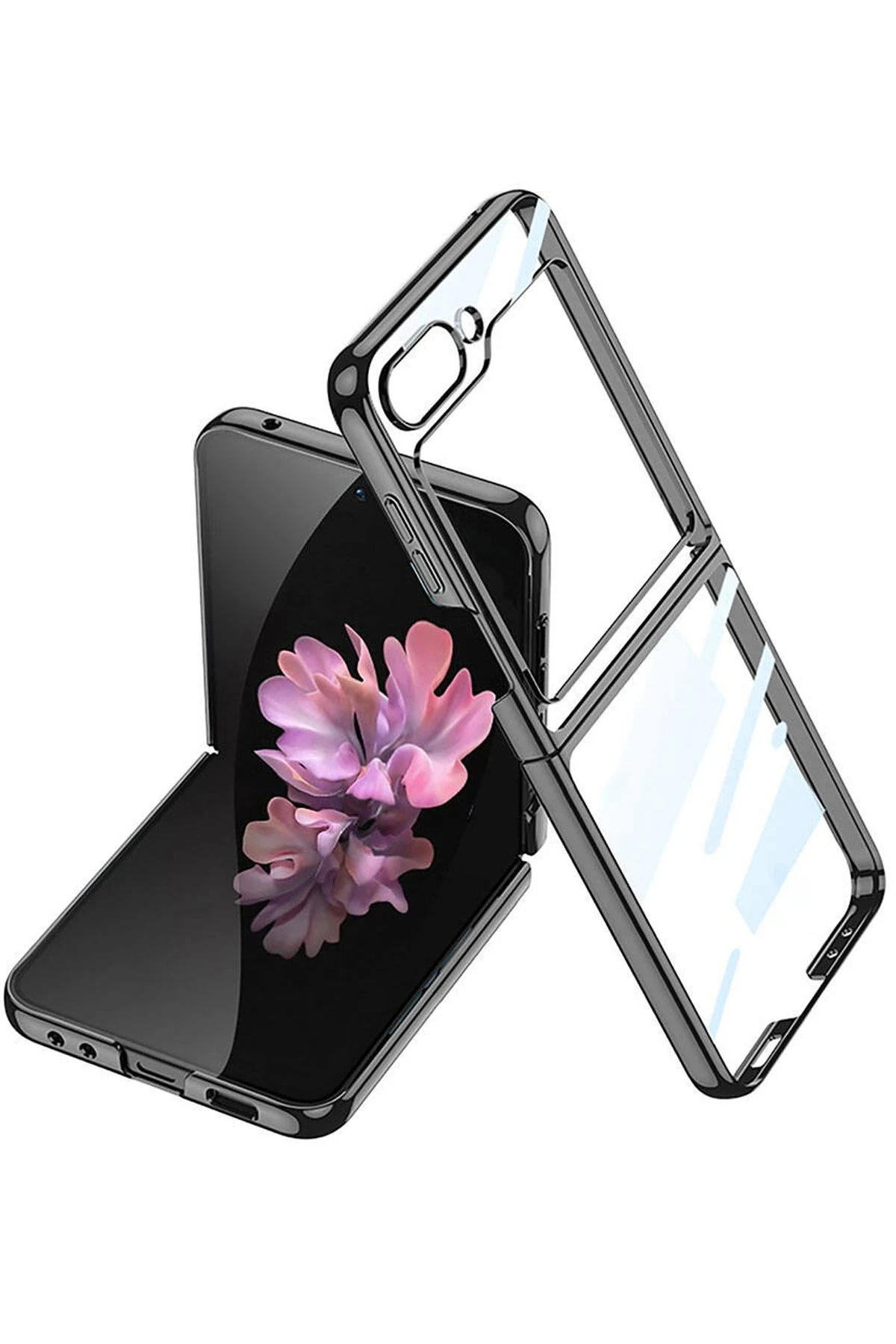 Newface Samsung Galaxy Z Flip 6 Kılıf Fold Element Kapak - Siyah