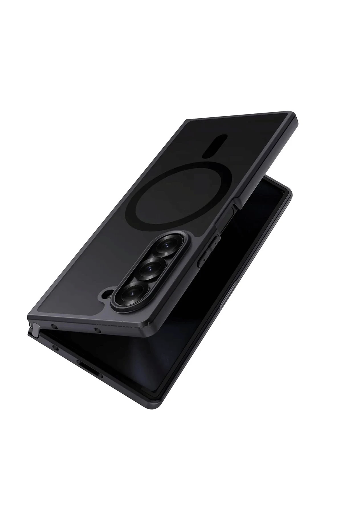 Newface Samsung Galaxy Z Fold 4 Kılıf Blur Fold Magsafe Kapak - Siyah