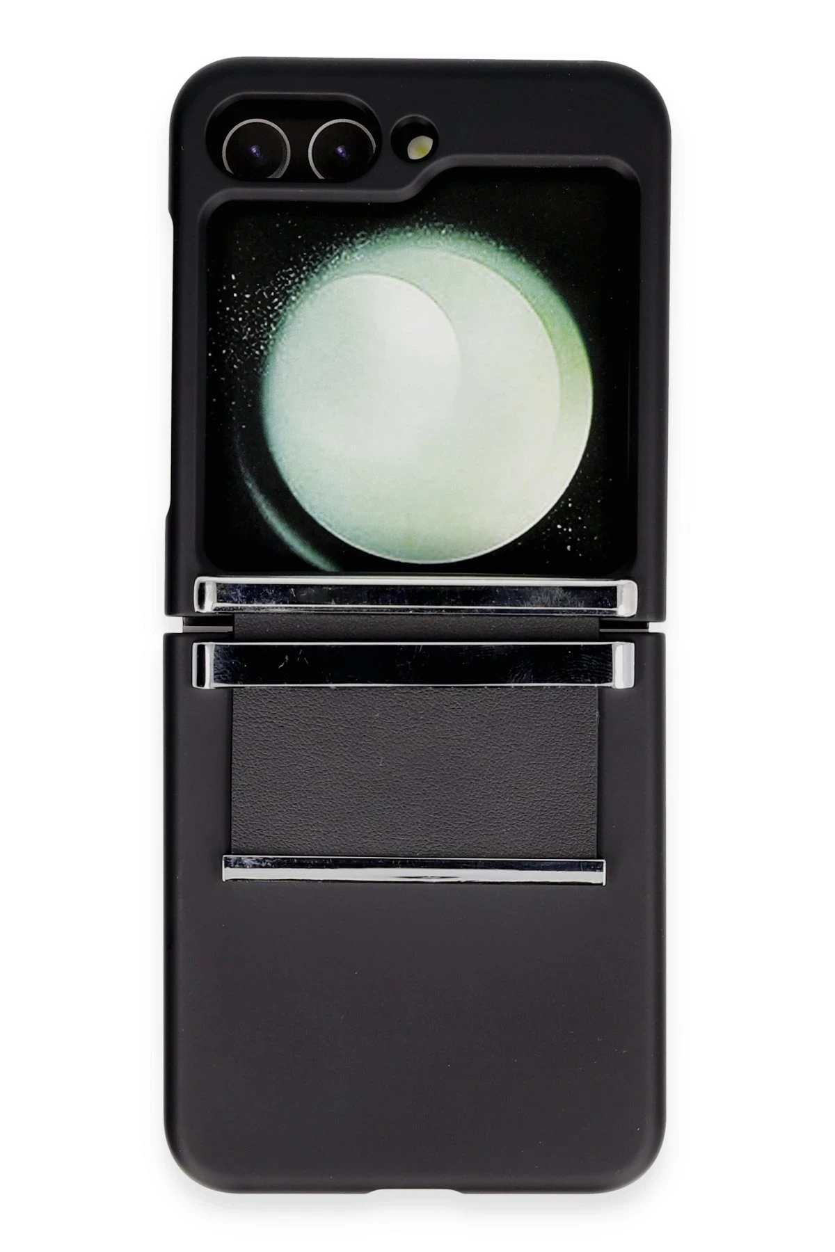 Newface Samsung Galaxy Z Flip 5 Kılıf Belt Flip Kapak - Siyah