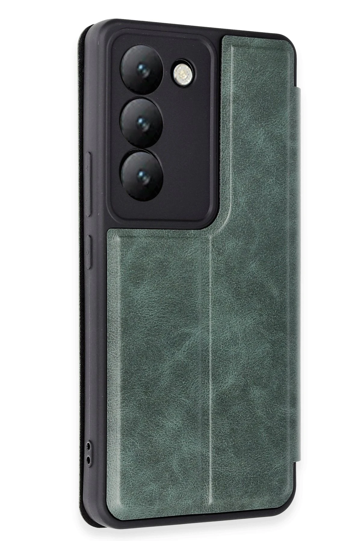 Newface Vivo V30 Lite 4G Kılıf Flip Cover - Koyu Yeşil
