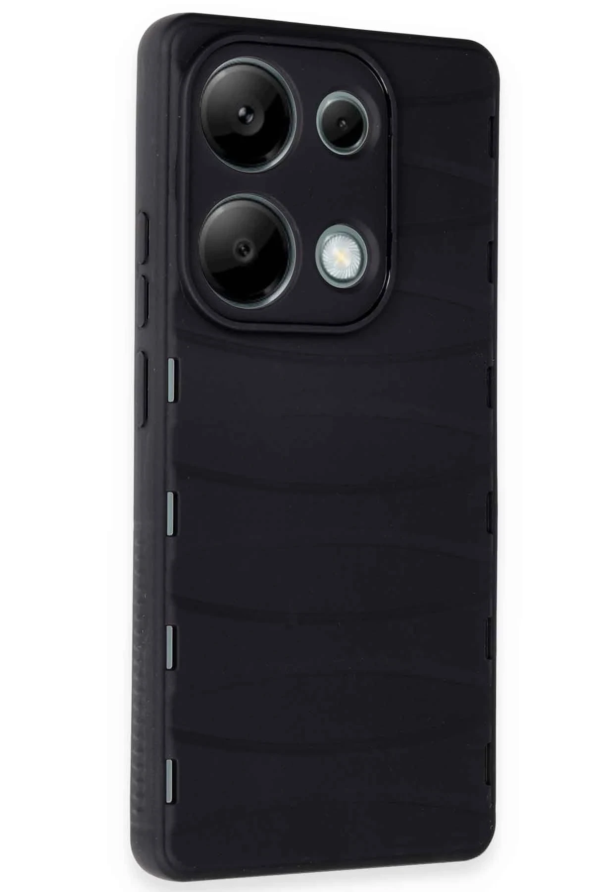Newface Xiaomi Redmi Note 13 Pro 4G Kılıf Bibercas Silikon Kapak - Siyah