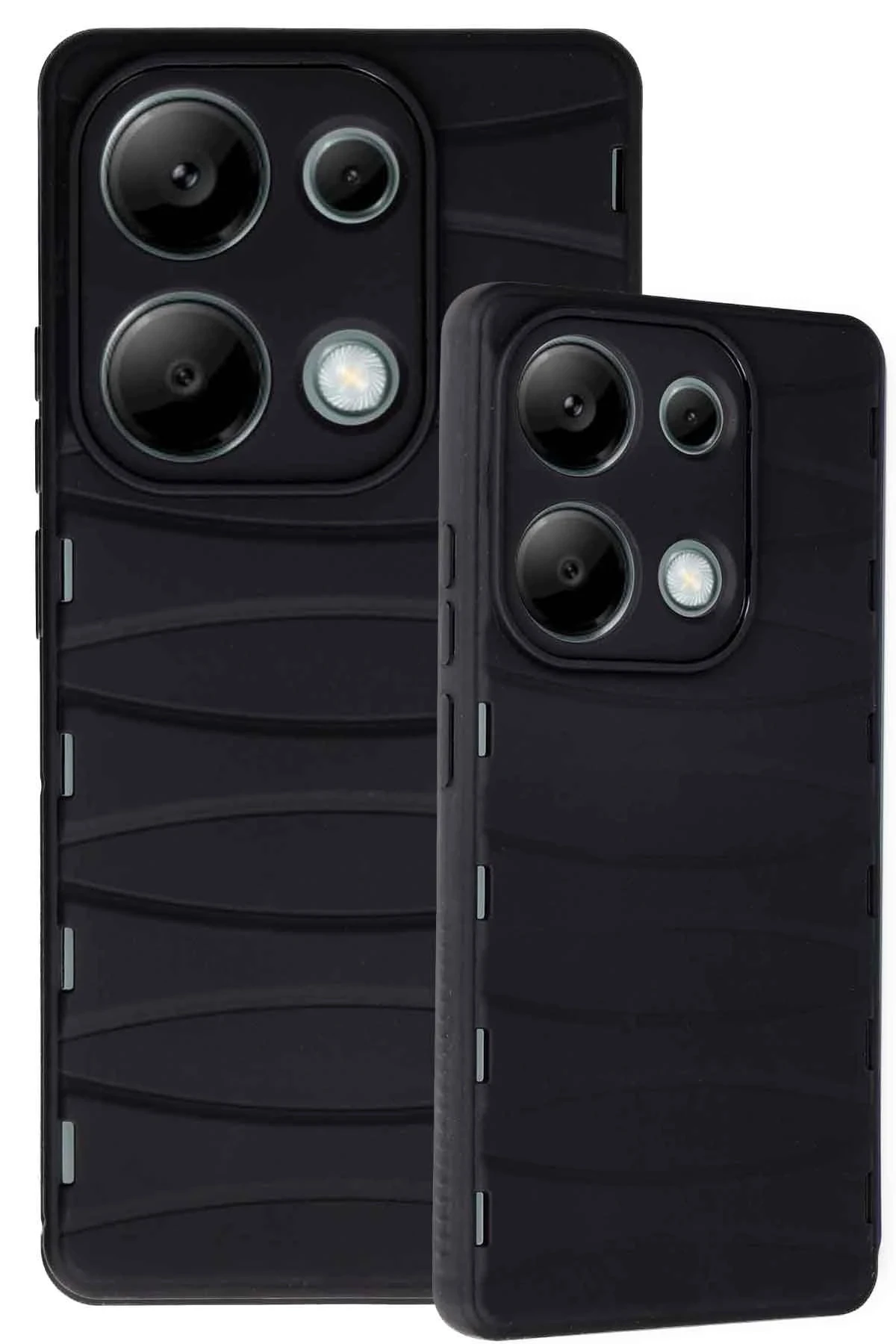 Newface Xiaomi Redmi Note 13 Pro 4G Kılıf Bibercas Silikon Kapak - Siyah