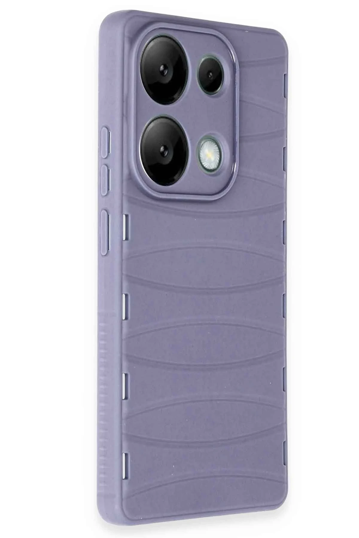 Newface Xiaomi Redmi Note 13 Pro 4G Kılıf Bibercas Silikon Kapak - Lila