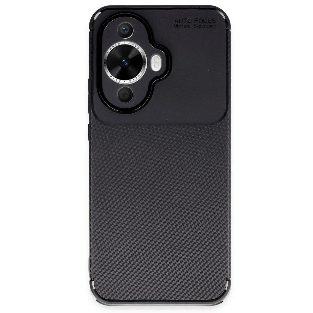Newface Huawei Nova 12S Kılıf Auto Focus Karbon Kapak - Siyah — görsel 4