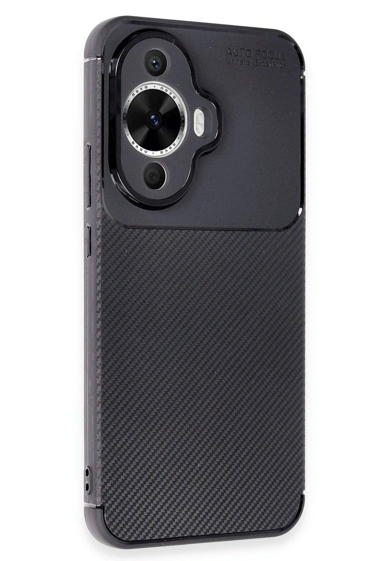 Newface Huawei Nova 12S Kılıf Auto Focus Karbon Kapak - Siyah — görsel 2