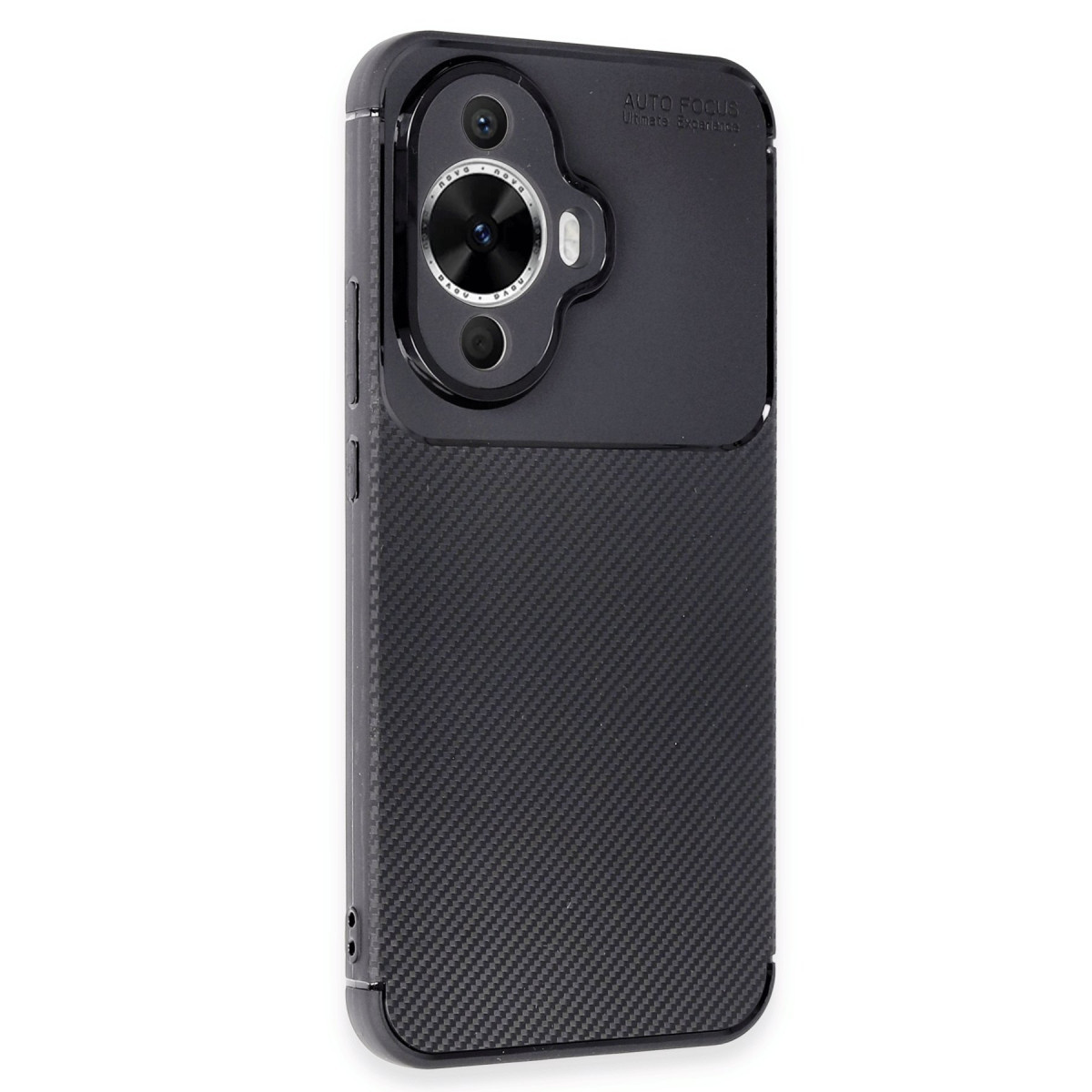 Newface Huawei Nova 12S Kılıf Auto Focus Karbon Kapak - Siyah — görsel 8
