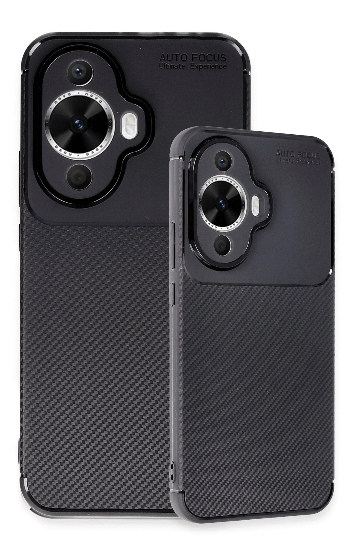 Newface Huawei Nova 12S Kılıf Auto Focus Karbon Kapak - Siyah — görsel 3
