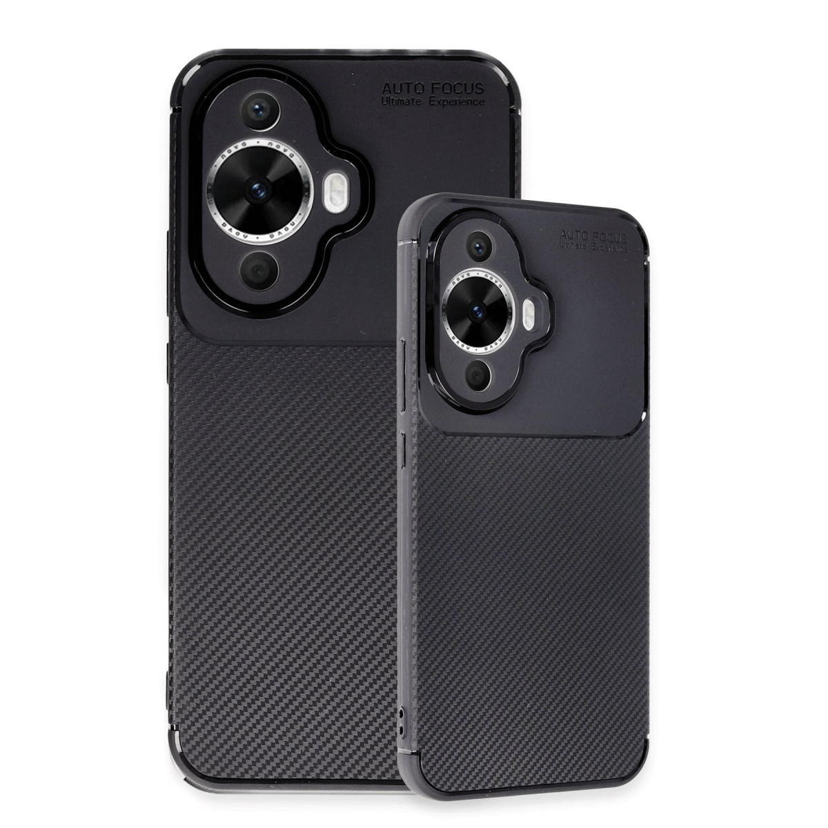Newface Huawei Nova 12S Kılıf Auto Focus Karbon Kapak - Siyah — görsel 9