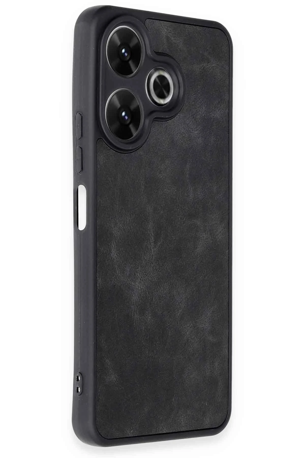 Newface Xiaomi Redmi 13 4G Kılıf Aras Deri Kapak - Siyah