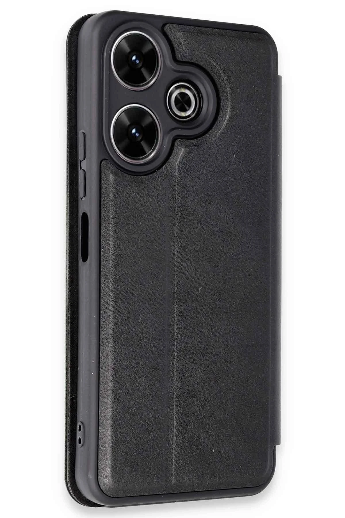 Newface Xiaomi Redmi 13 4G Kılıf Flip Cover - Siyah