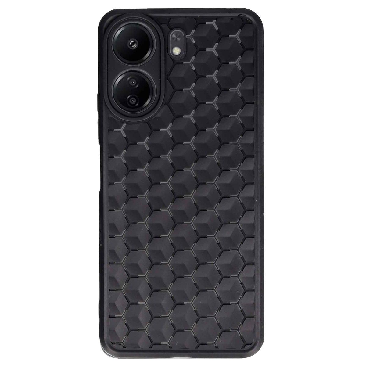 Newface Xiaomi Redmi 13C Kılıf Petek Silikon Kapak - Siyah — görsel 7