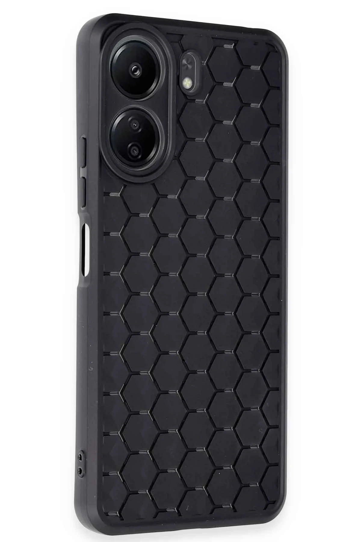 Newface Xiaomi Redmi 13C Kılıf Petek Silikon Kapak - Siyah