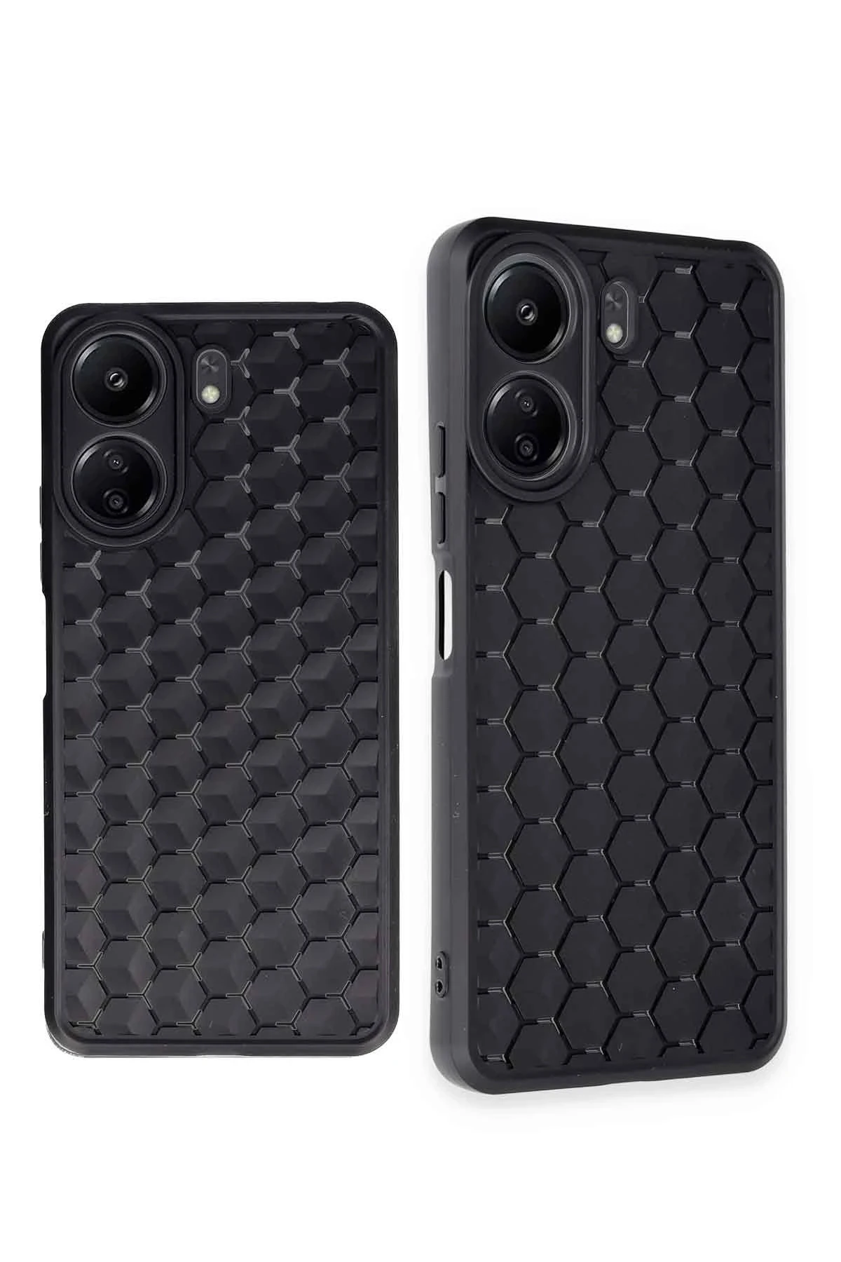 Newface Xiaomi Redmi 13C Kılıf Petek Silikon Kapak - Siyah