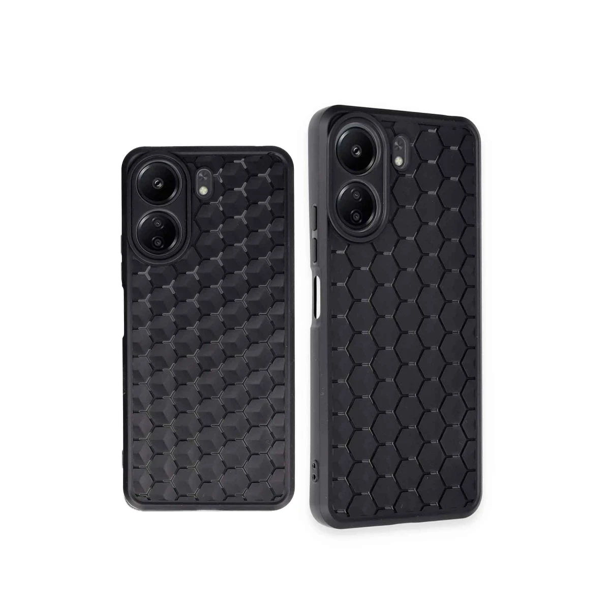 Newface Xiaomi Redmi 13C Kılıf Petek Silikon Kapak - Siyah — görsel 6