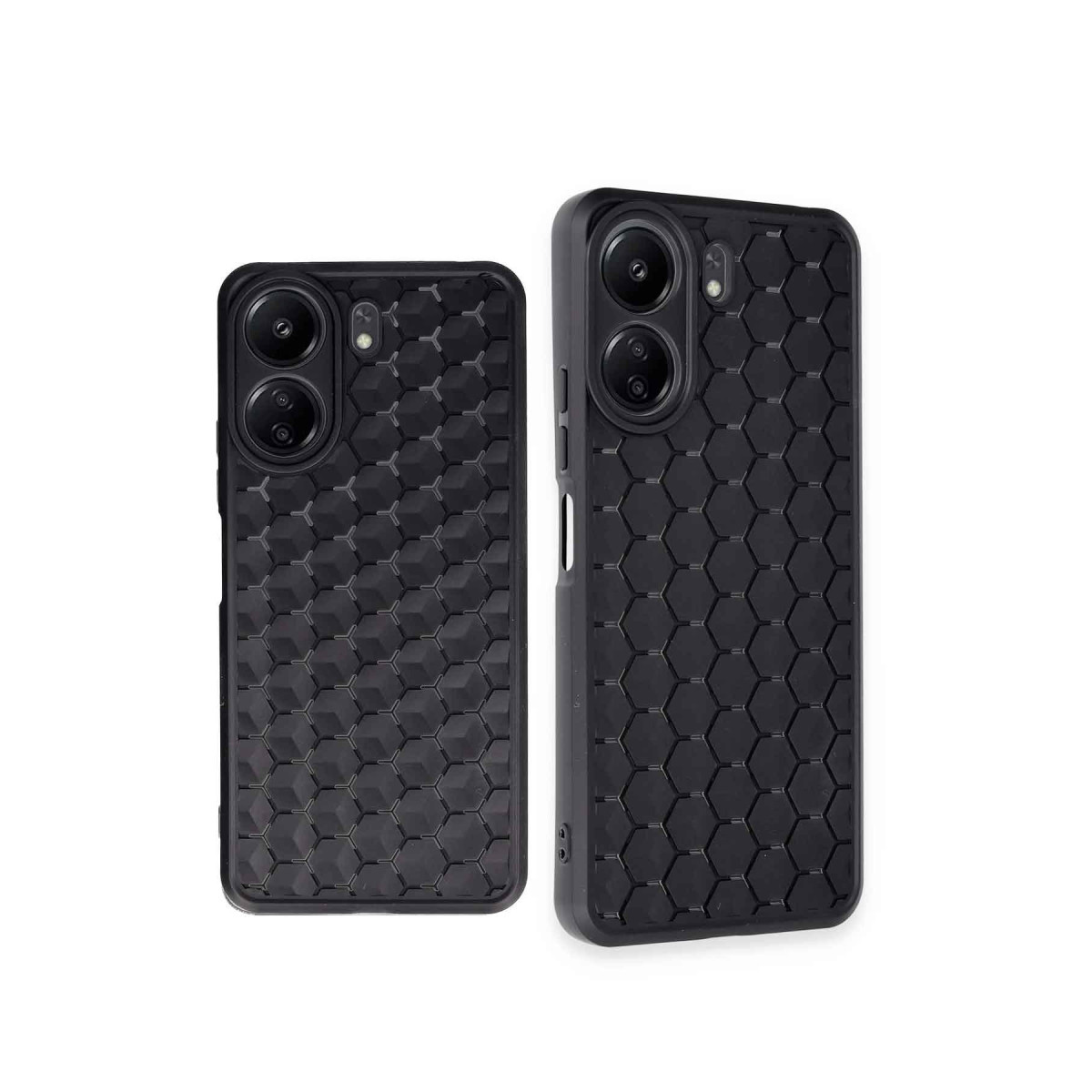 Newface Xiaomi Redmi 13C Kılıf Petek Silikon Kapak - Siyah — görsel 9