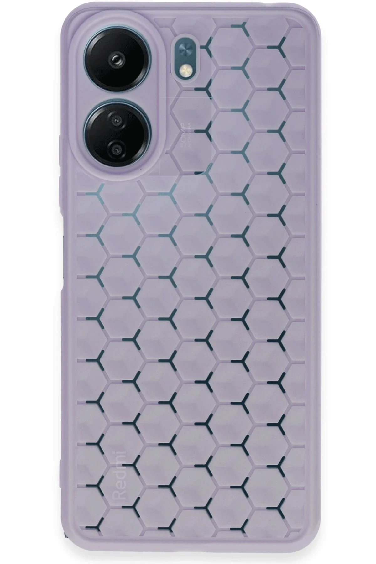 Newface Xiaomi Redmi 13C Kılıf Petek Silikon Kapak - Lila