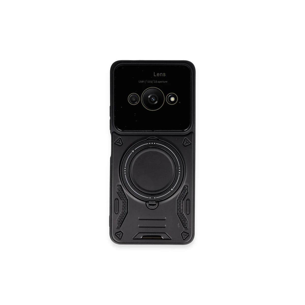 Newface Xiaomi Poco C61 Kılıf Joy Lens Standlı Kapak - Siyah — görsel 4