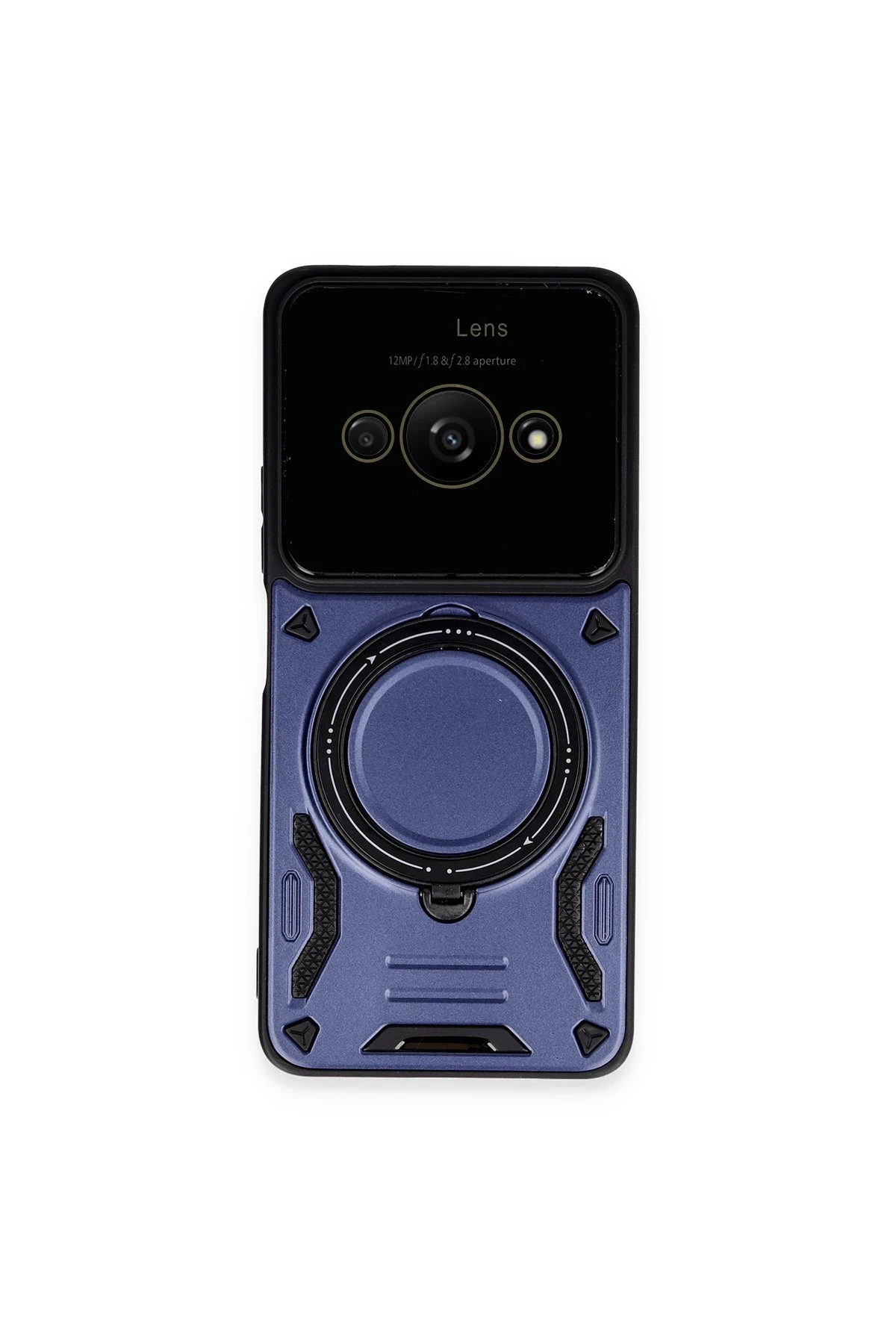 Newface Xiaomi Poco C61 Kılıf Joy Lens Standlı Kapak - Lacivert