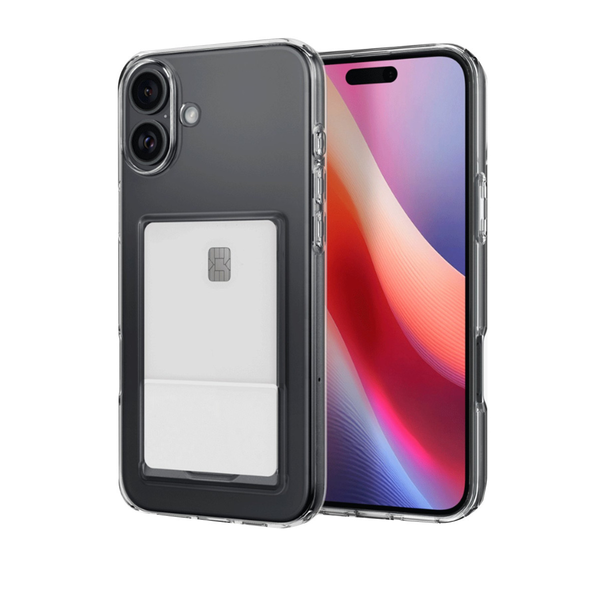 Newface Apple iPhone 16 Kılıf Kart Şeffaf Silikon - Şeffaf — görsel 3