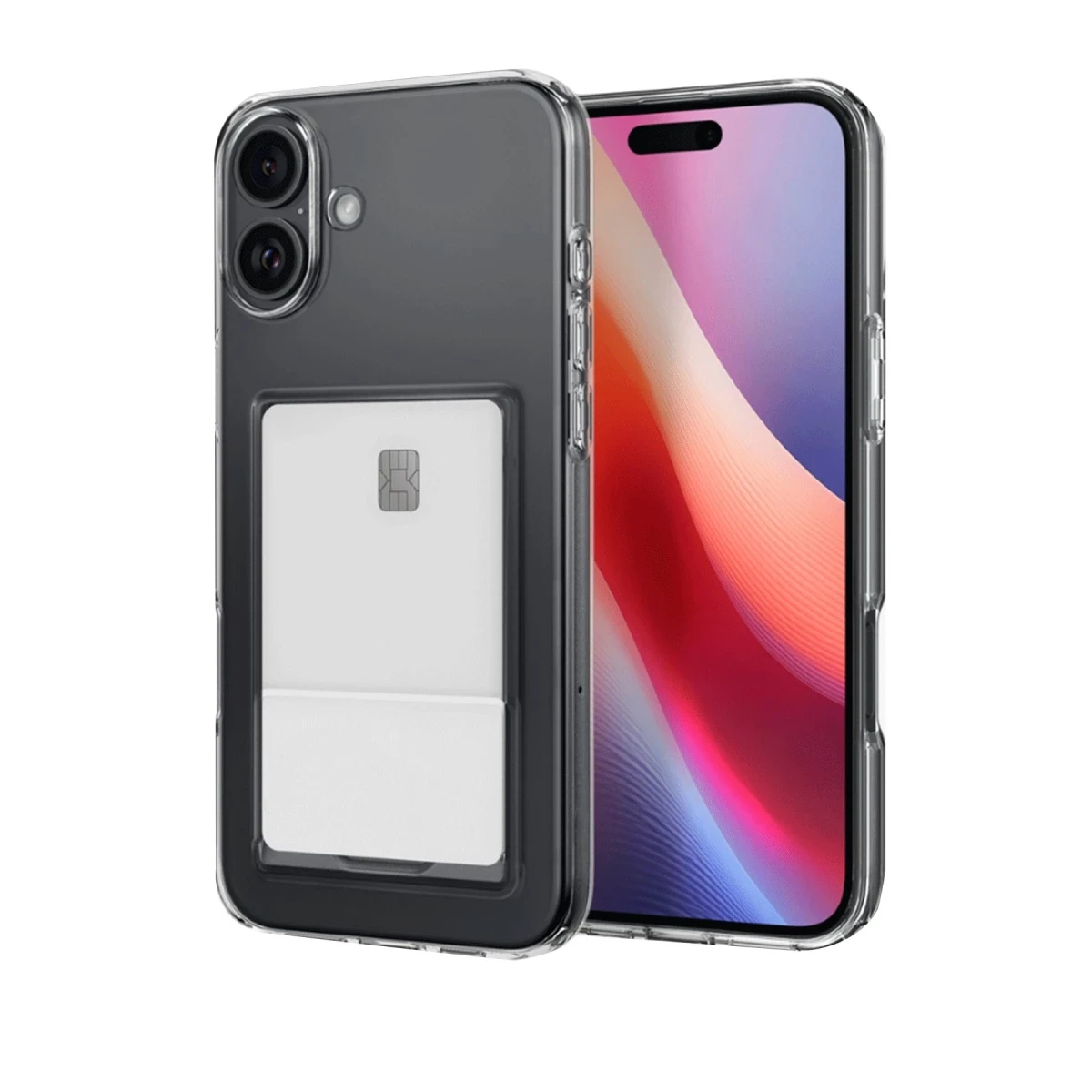 Newface Apple iPhone 16 Plus Kılıf Kart Şeffaf Silikon - Şeffaf — görsel 2