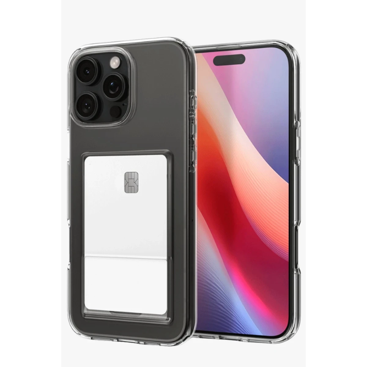 Newface Apple iPhone 16 Pro Max Kılıf Kart Şeffaf Silikon - Şeffaf — görsel 2