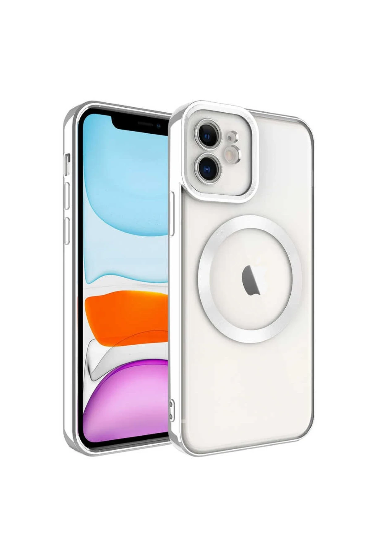 Newface Apple iPhone 12 Kılıf Kross Magneticsafe Kapak - Titan Gri