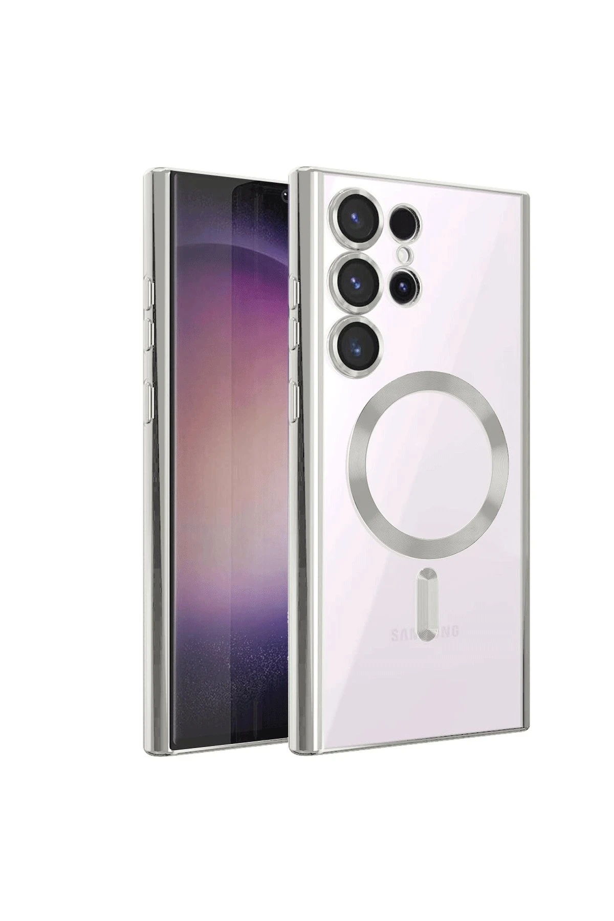 Newface Samsung Galaxy S22 Ultra Kılıf Kross Magneticsafe Kapak - Titan Gri