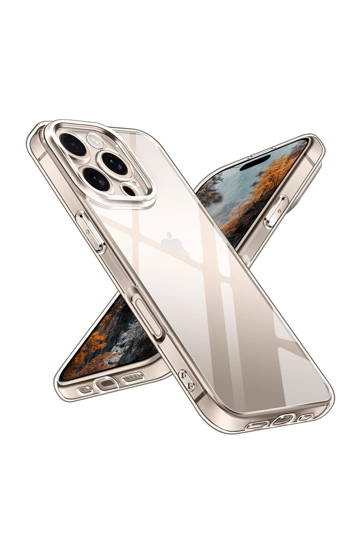 Newface Apple iPhone 16 Pro Kılıf Pc Sert Şeffaf Kapak - Şeffaf