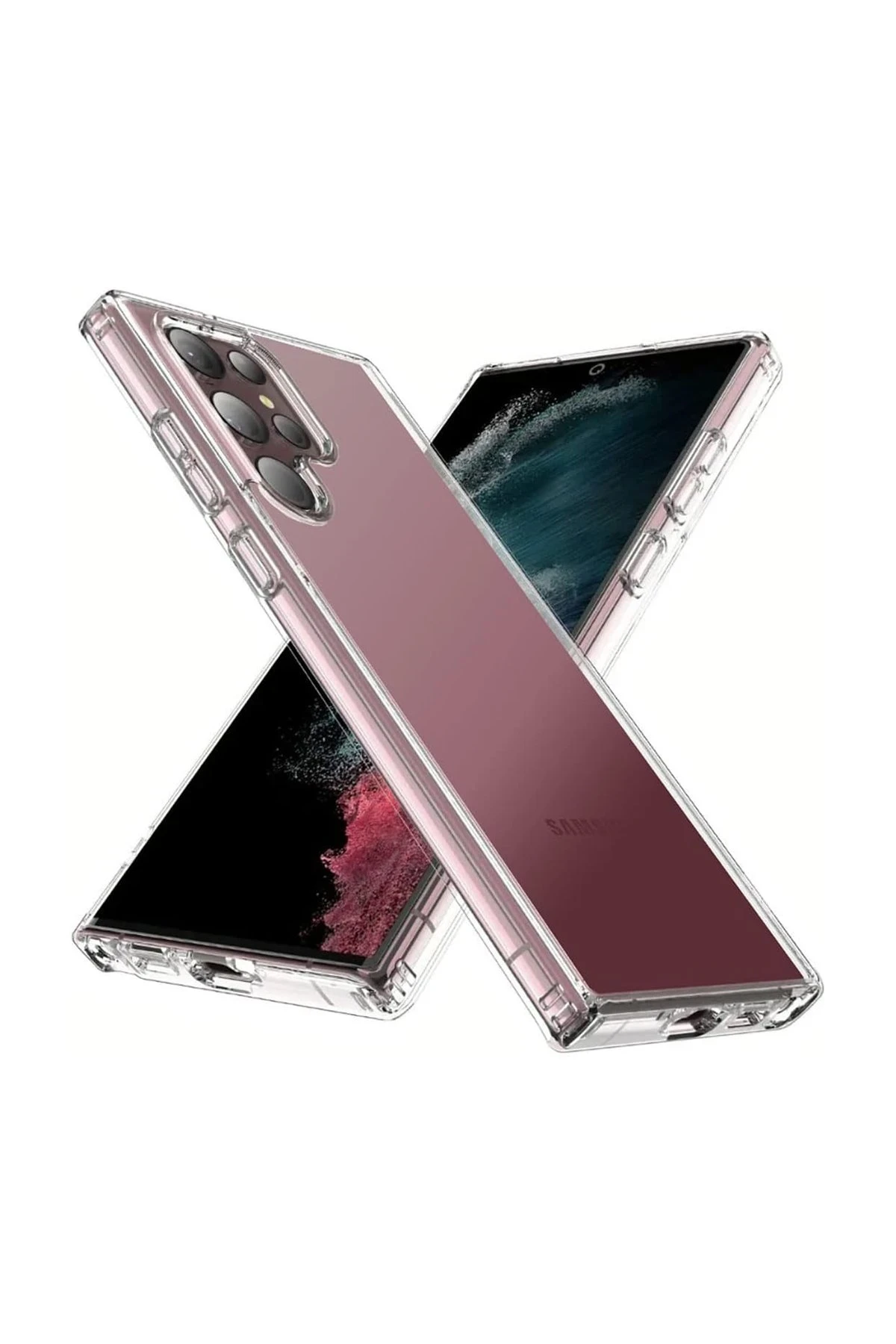 Newface Samsung Galaxy S23 Ultra Kılıf Pc Sert Şeffaf Kapak - Şeffaf