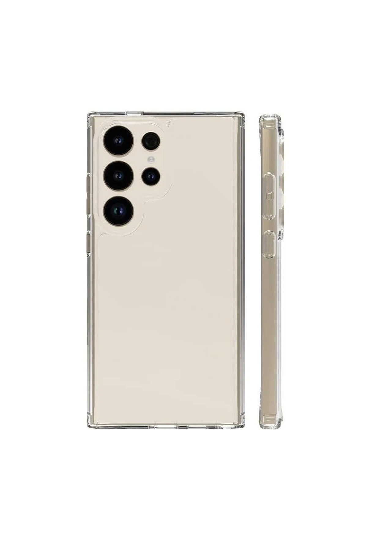 Newface Samsung Galaxy S24 Ultra Kılıf Pc Sert Şeffaf Kapak - Şeffaf
