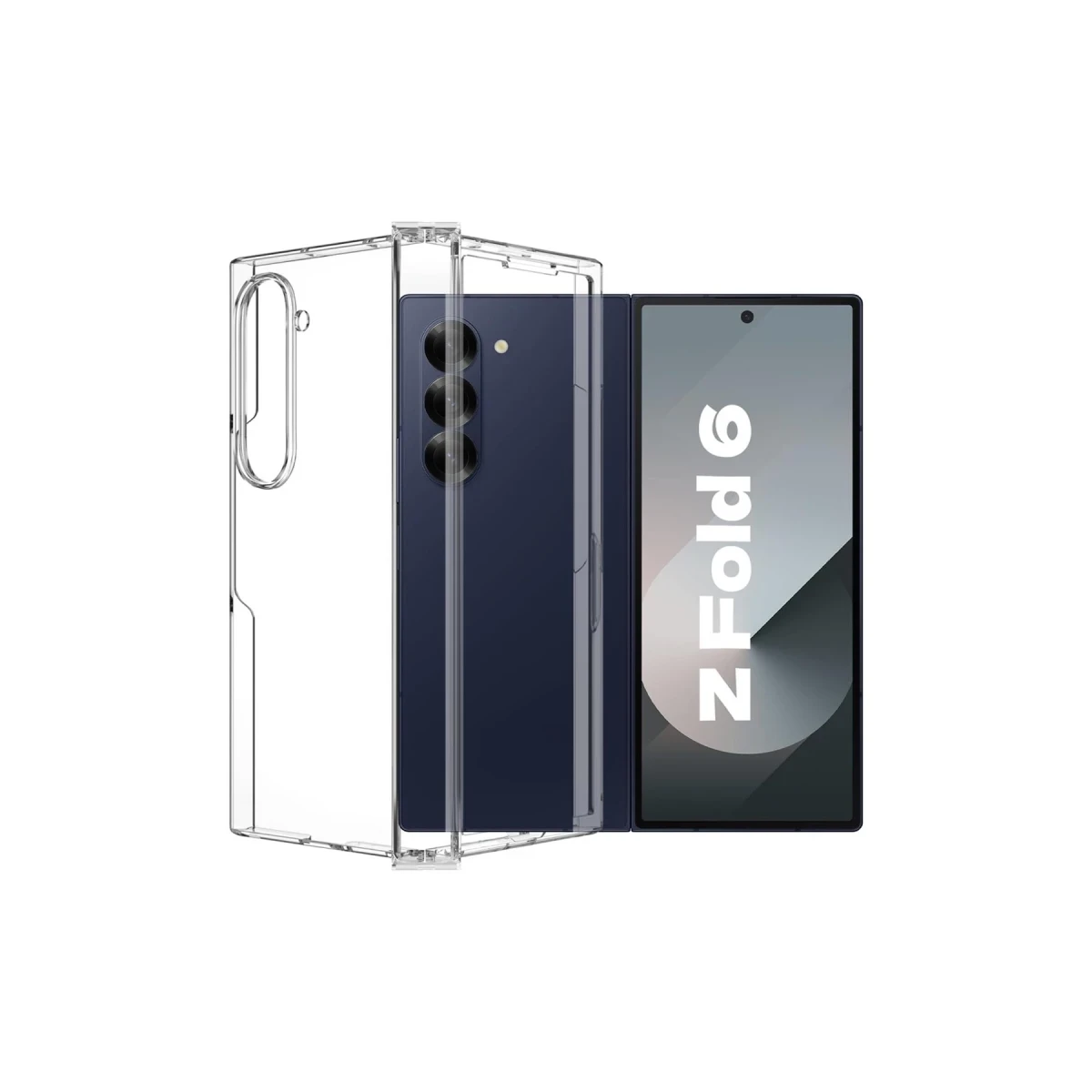 Newface Samsung Galaxy Z Fold 6 Kılıf Pc Sert Şeffaf Kapak - Şeffaf — görsel 3