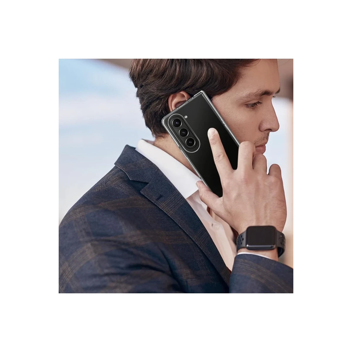 Newface Samsung Galaxy Z Fold 6 Kılıf Pc Sert Şeffaf Kapak - Şeffaf — görsel 4