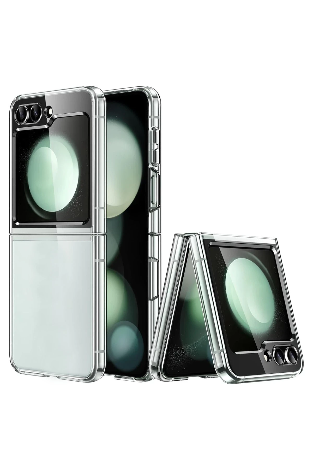 Newface Samsung Galaxy Z Flip 6 Kılıf Pc Sert Şeffaf Kapak - Şeffaf