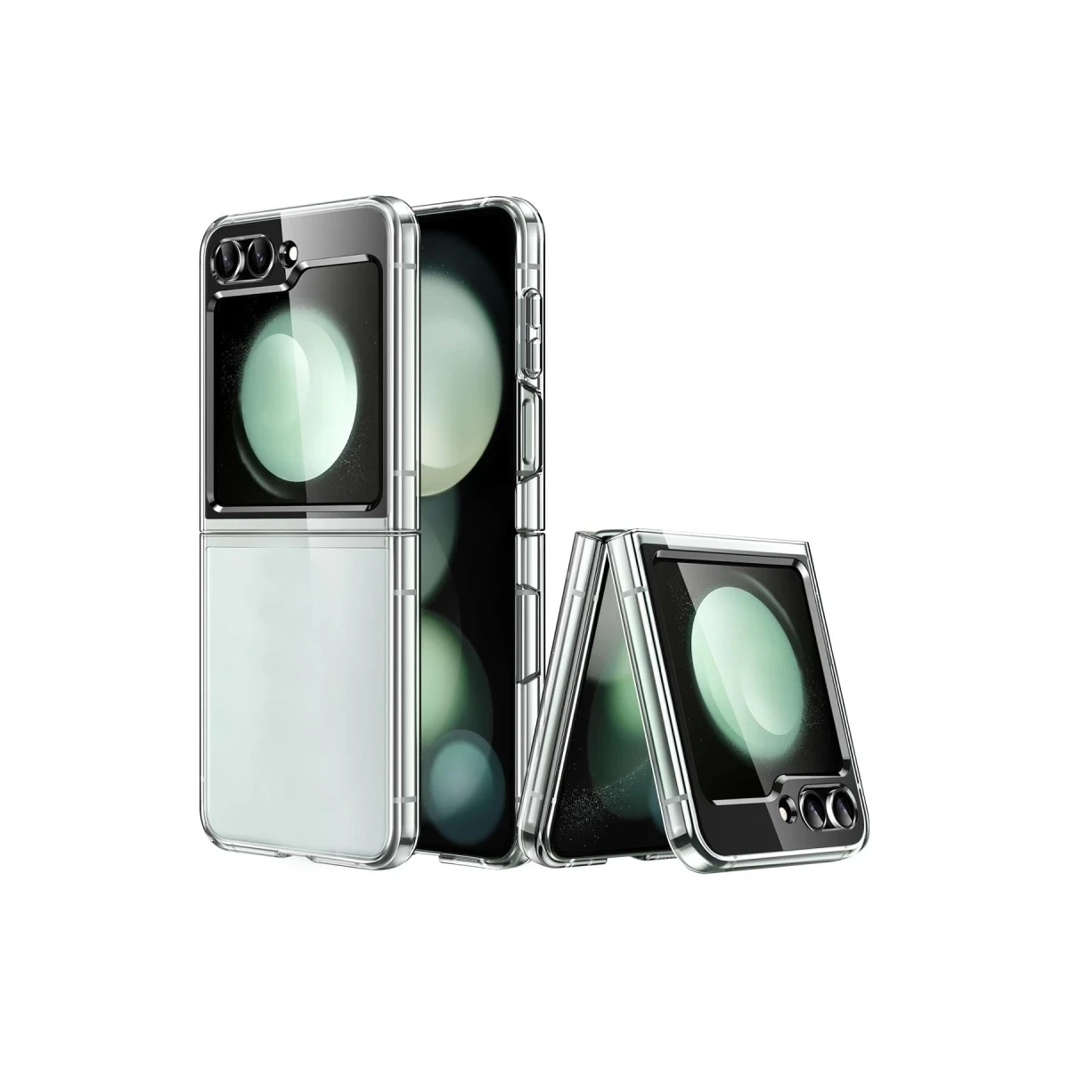 Newface Samsung Galaxy Z Flip 6 Kılıf Pc Sert Şeffaf Kapak - Şeffaf — görsel 3