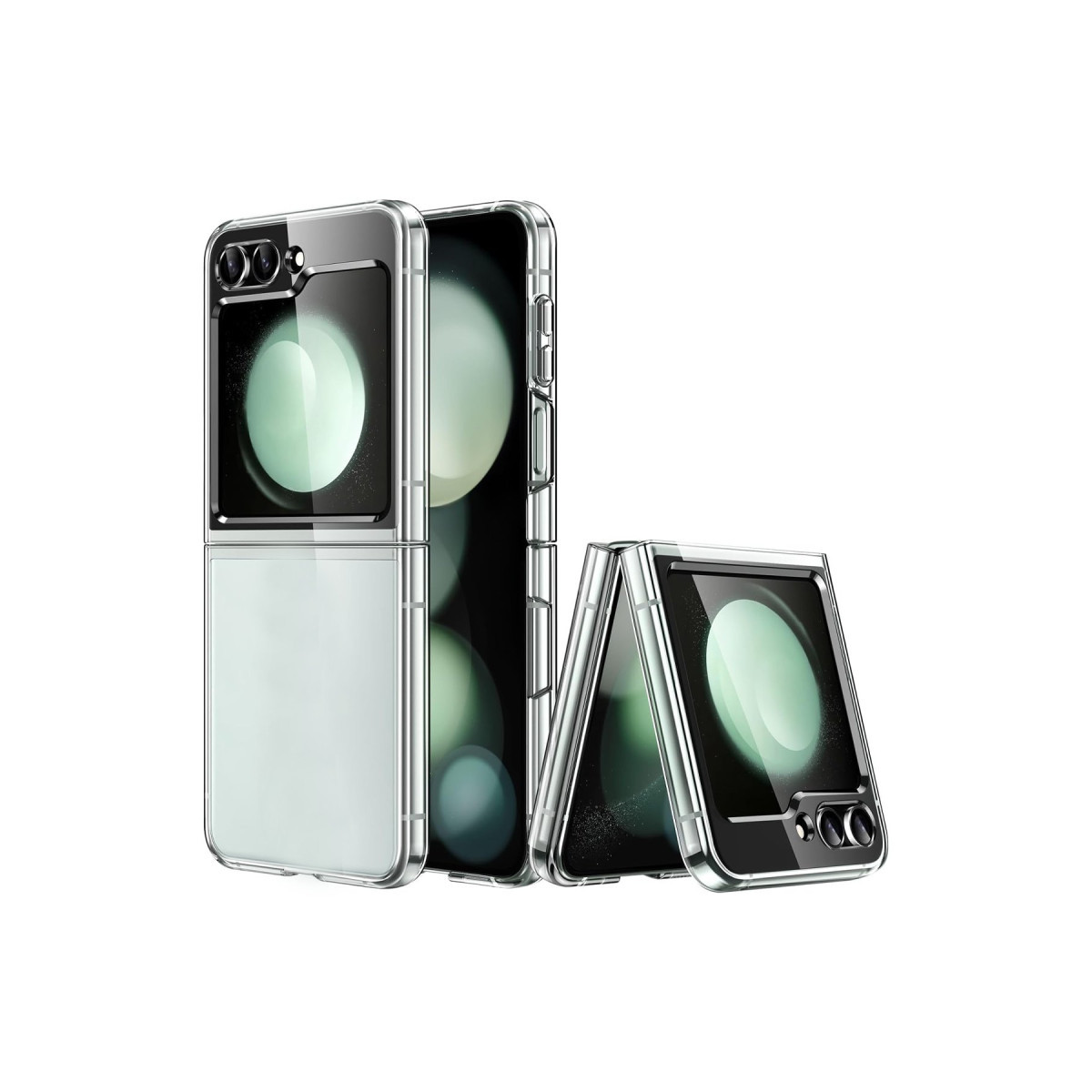Newface Samsung Galaxy Z Flip 6 Kılıf Pc Sert Şeffaf Kapak - Şeffaf — görsel 5
