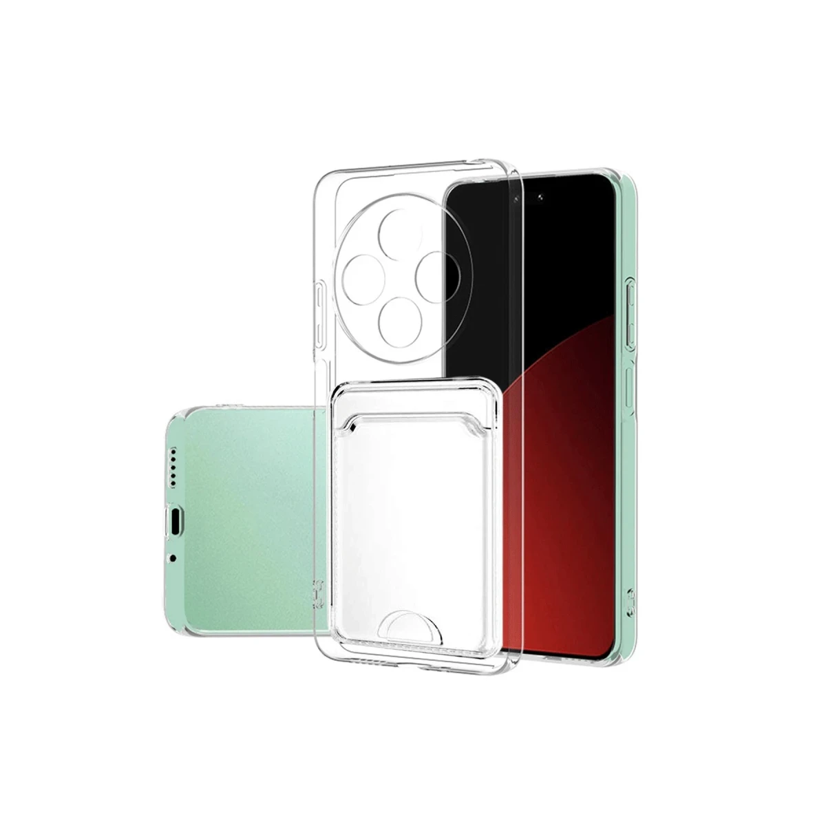 Newface Xiaomi Redmi 14C Kılıf Kart Şeffaf Silikon - Şeffaf — görsel 2