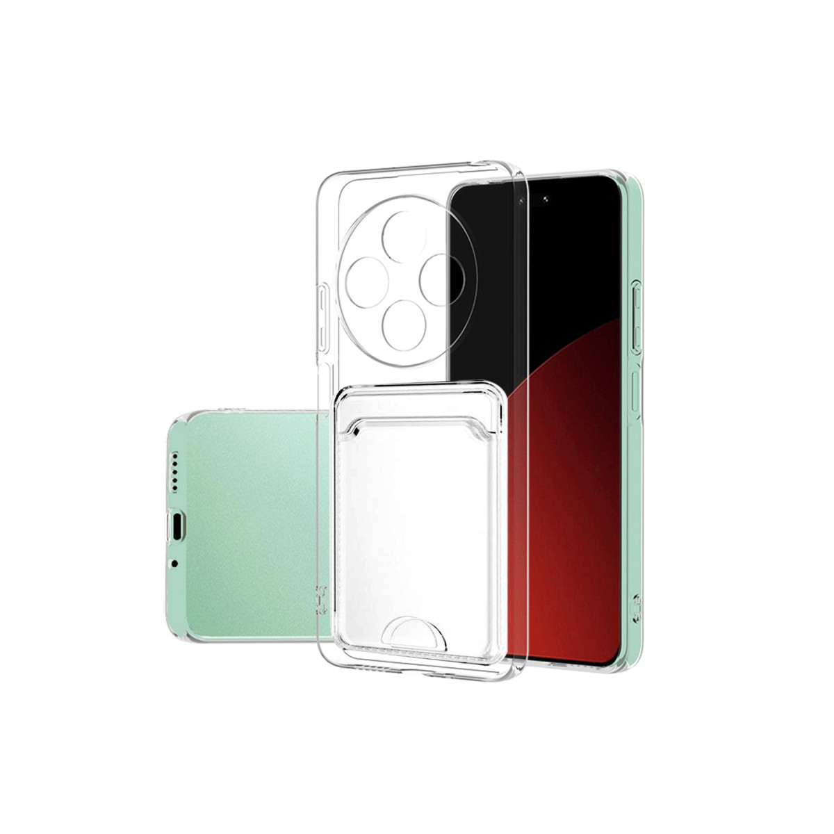 Newface Xiaomi Redmi 14C Kılıf Kart Şeffaf Silikon - Şeffaf — görsel 3