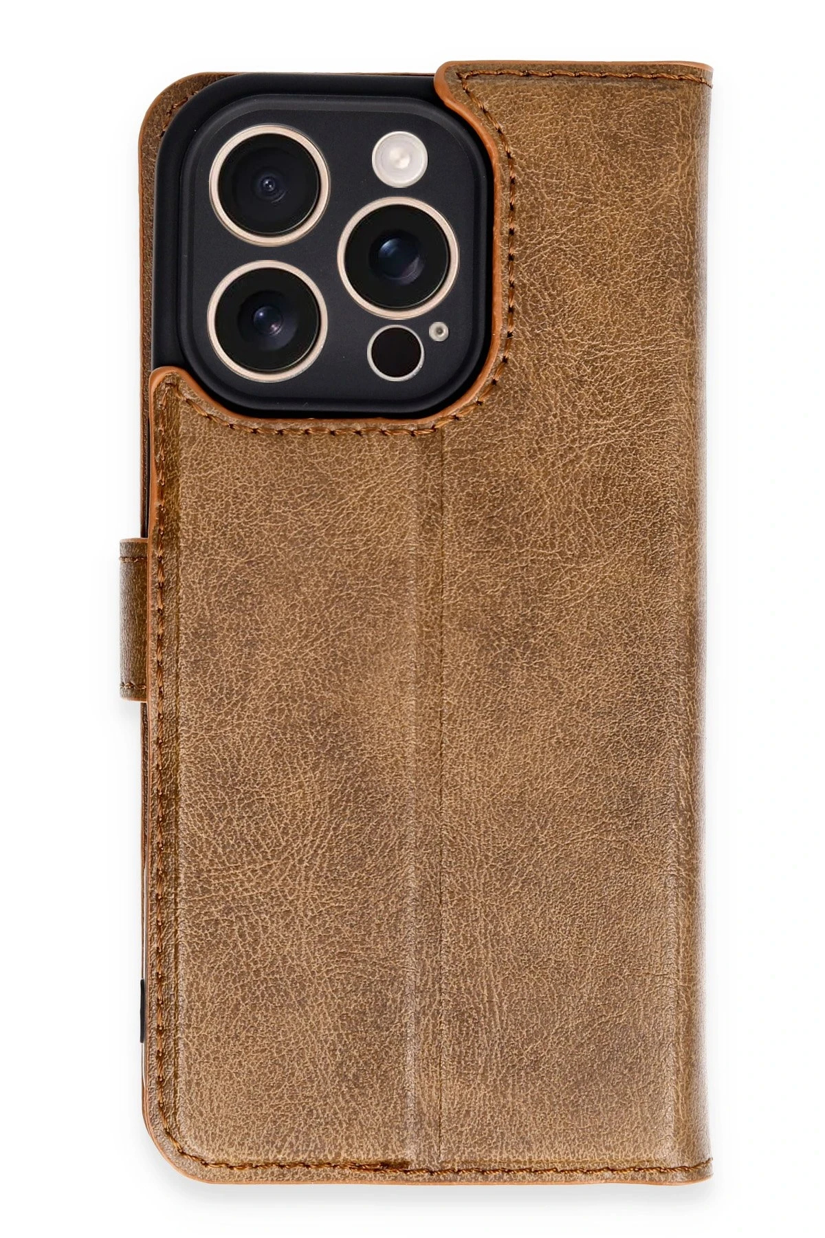 Newface iPhone 16 Pro Kılıf Trend S Plus Kapaklı Kılıf - Taba