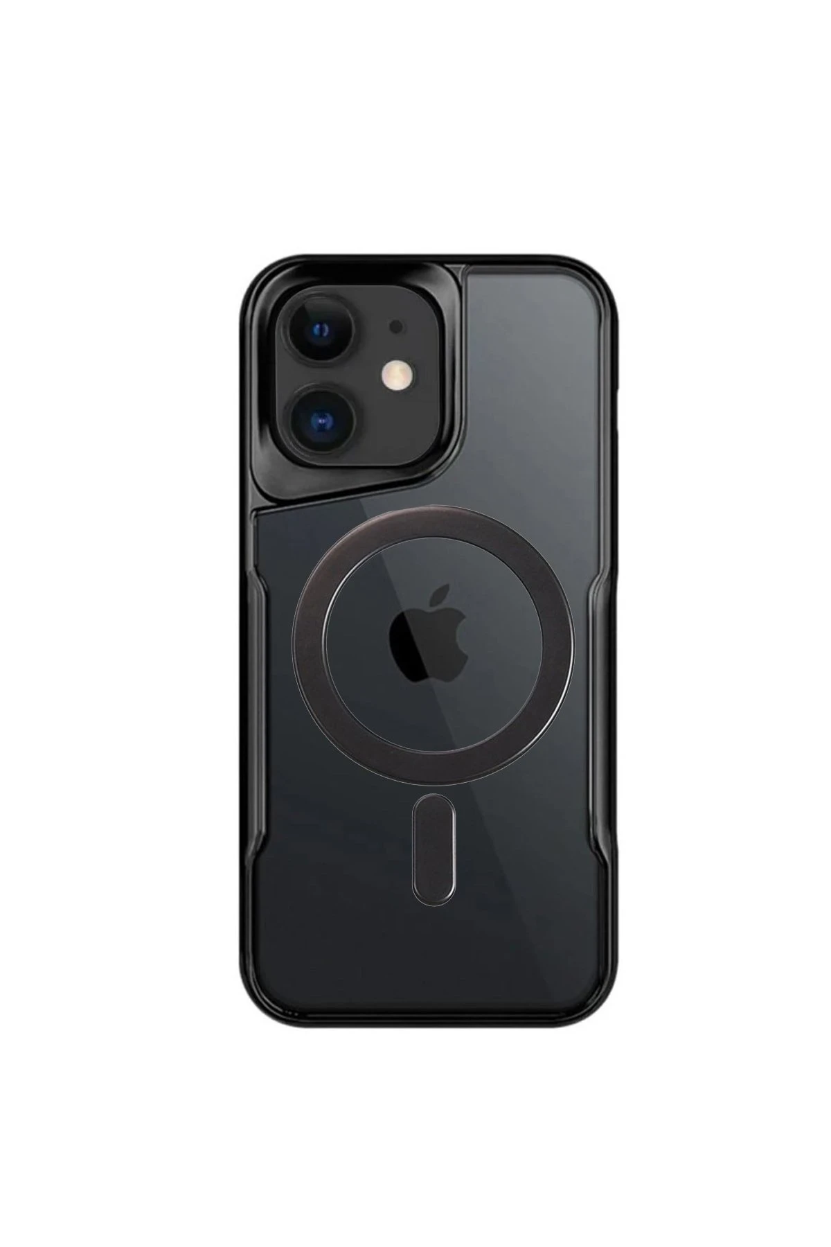 Newface Apple iPhone 11 Kılıf Boyi Magsafe Silikon Kapak - Siyah