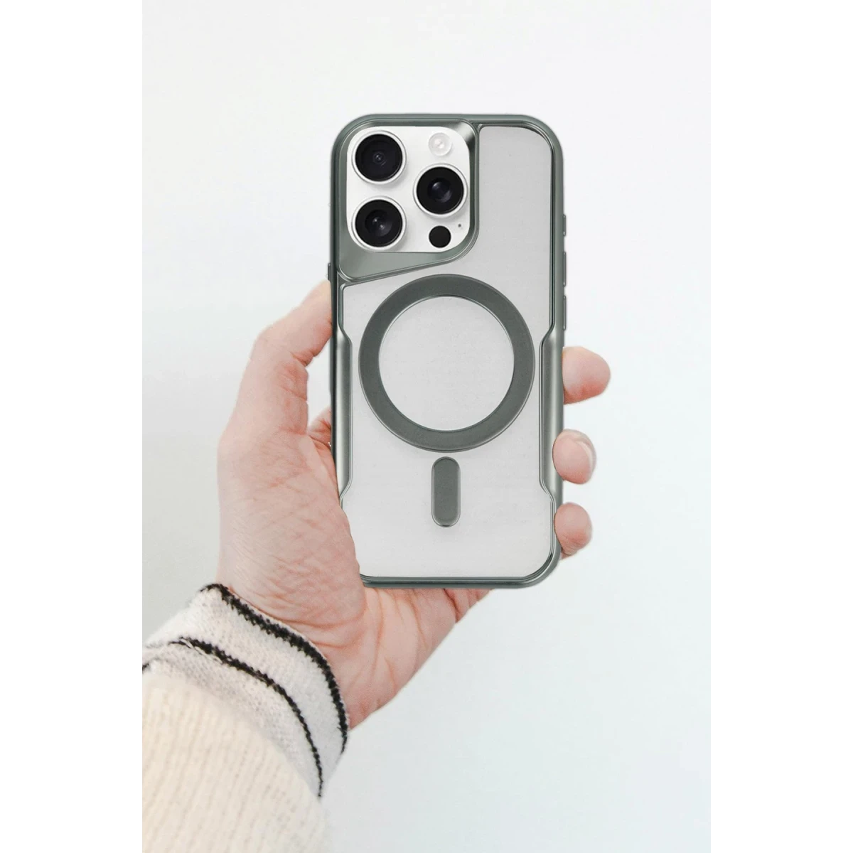 Newface Apple iPhone 11 Kılıf Boyi Magsafe Silikon Kapak - Siyah — görsel 4