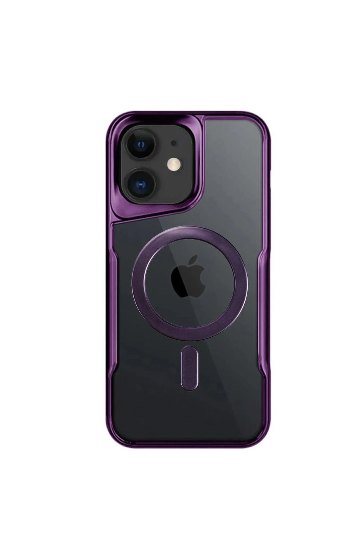 Newface iPhone 11 Kılıf Boyi Magsafe Silikon Kapak - Derin Mor