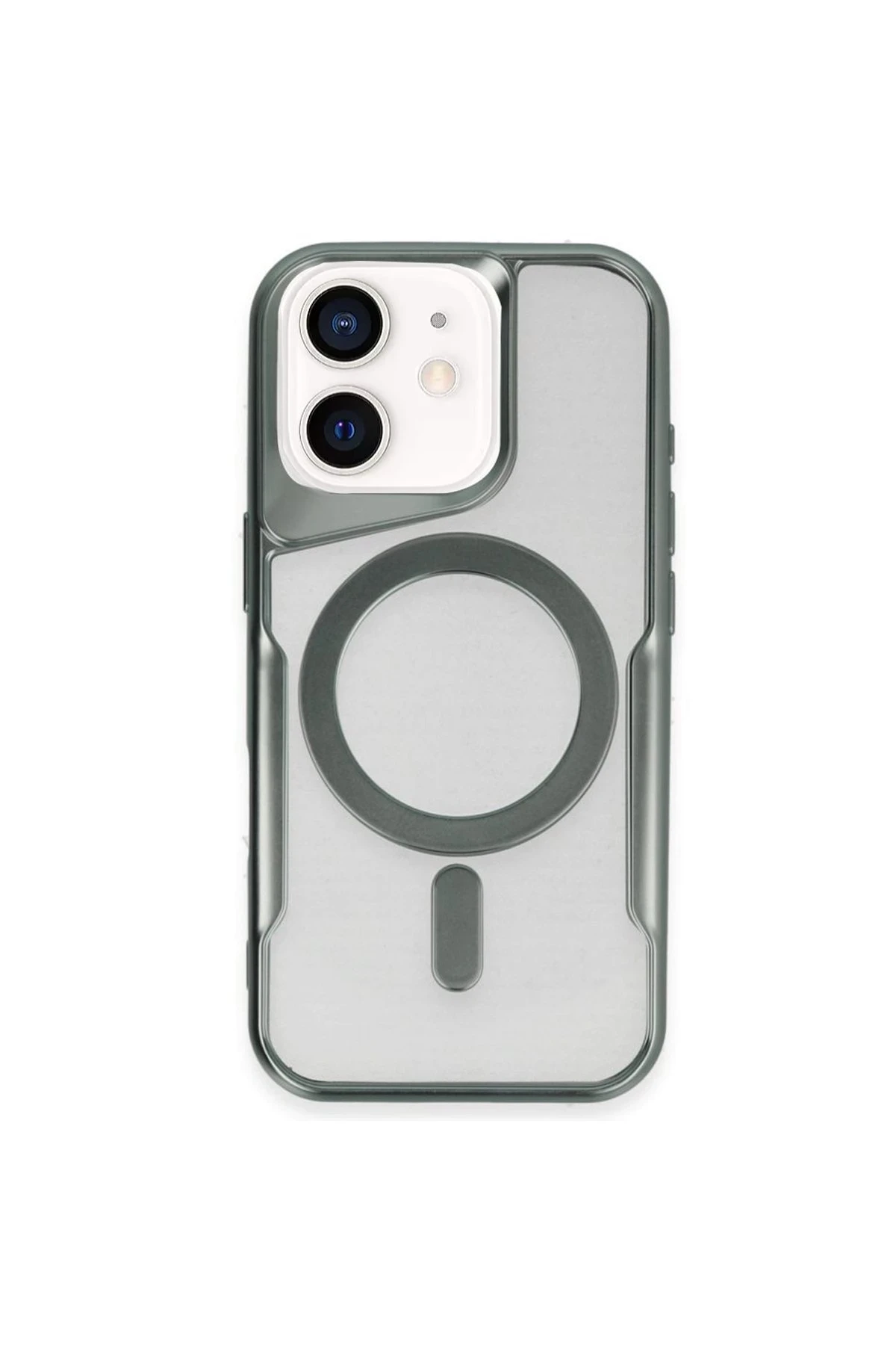 Newface iPhone 11 Kılıf Boyi Magsafe Silikon Kapak - Yeşil