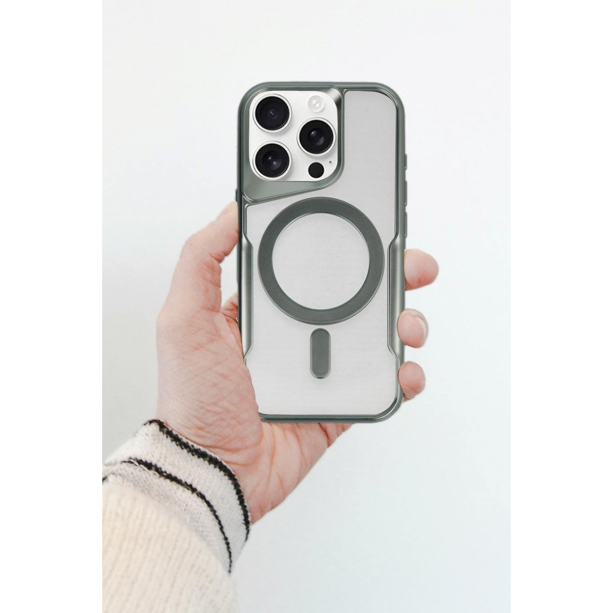 Newface Apple iPhone 11 Pro Max Kılıf Boyi Magsafe Silikon Kapak - Siyah — görsel 6